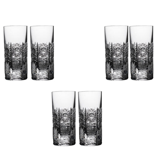 Bohemia Crystal - Highball Glass Handcut Set 6 Pcs