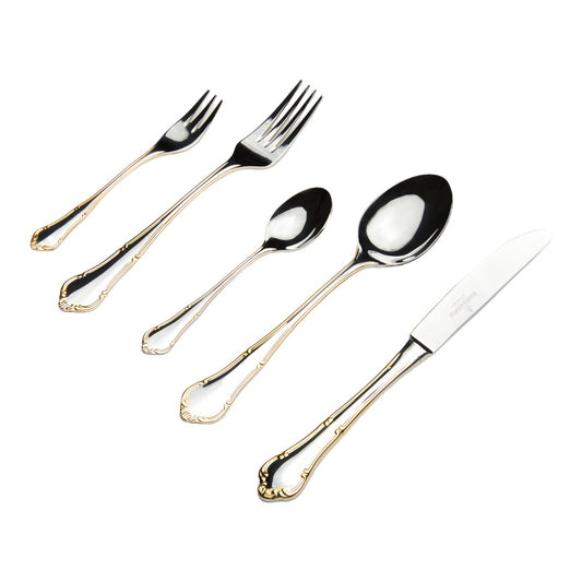 Cutlery Set Solingen Germany Stainless Steel - 72 Pcs - Gold With Wooden Box