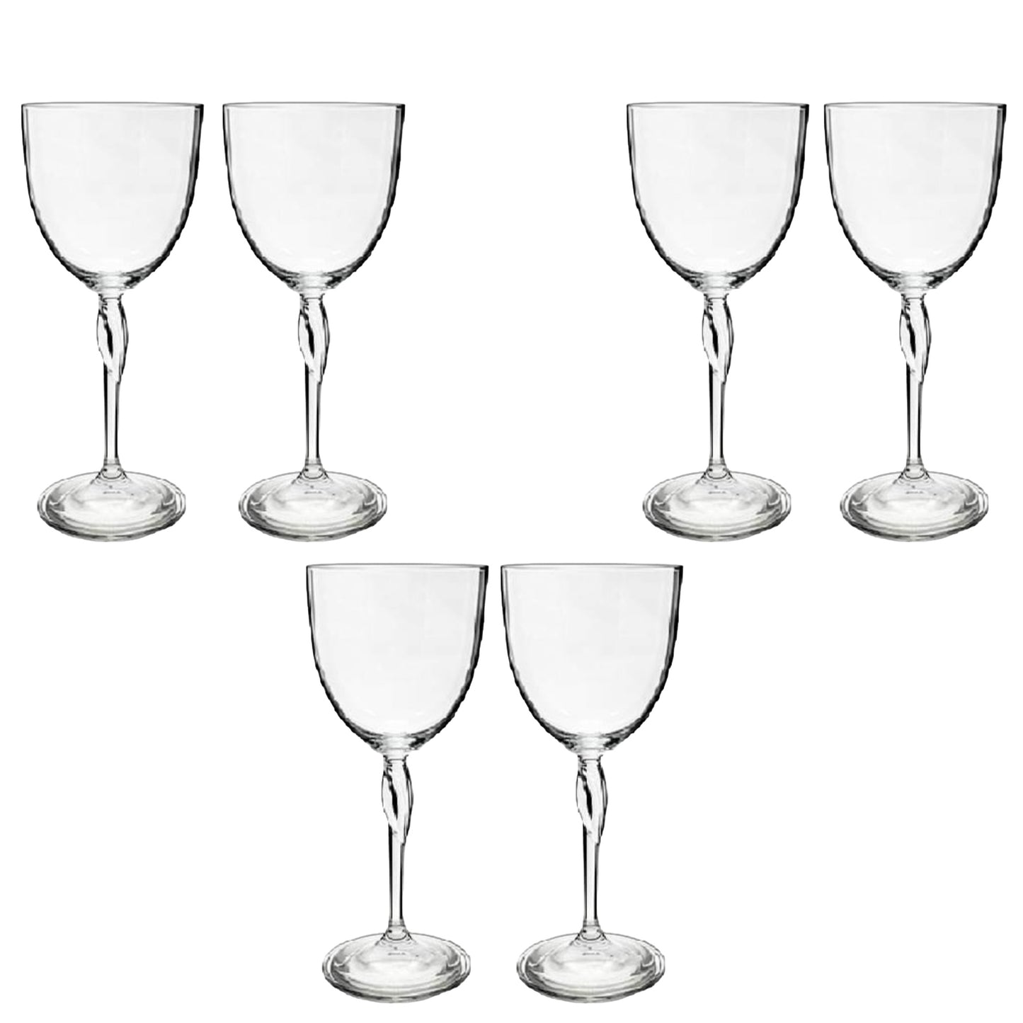 Bohemia Crystal - Goblet Glass Set 6 Pcs