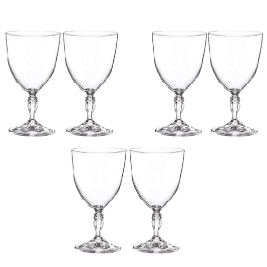 Bohemia Crystal - Goblet Glass Set 6 Pcs