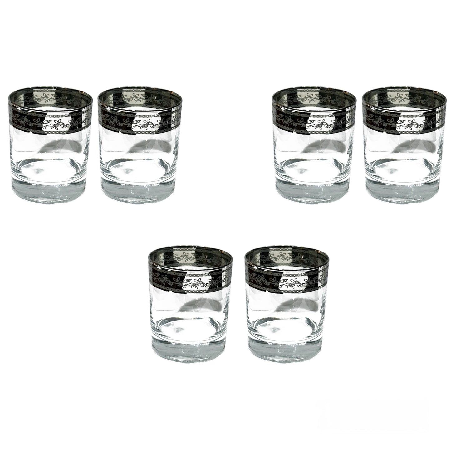 Bohemia Crystal - Tumbler Glass Set 6 Pcs - Silver