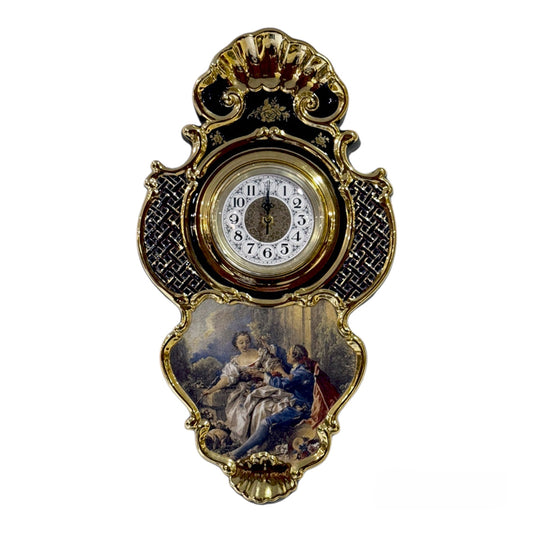 BC Limoge - Wall Clock - Blue&Gold - Romeo&Juliet