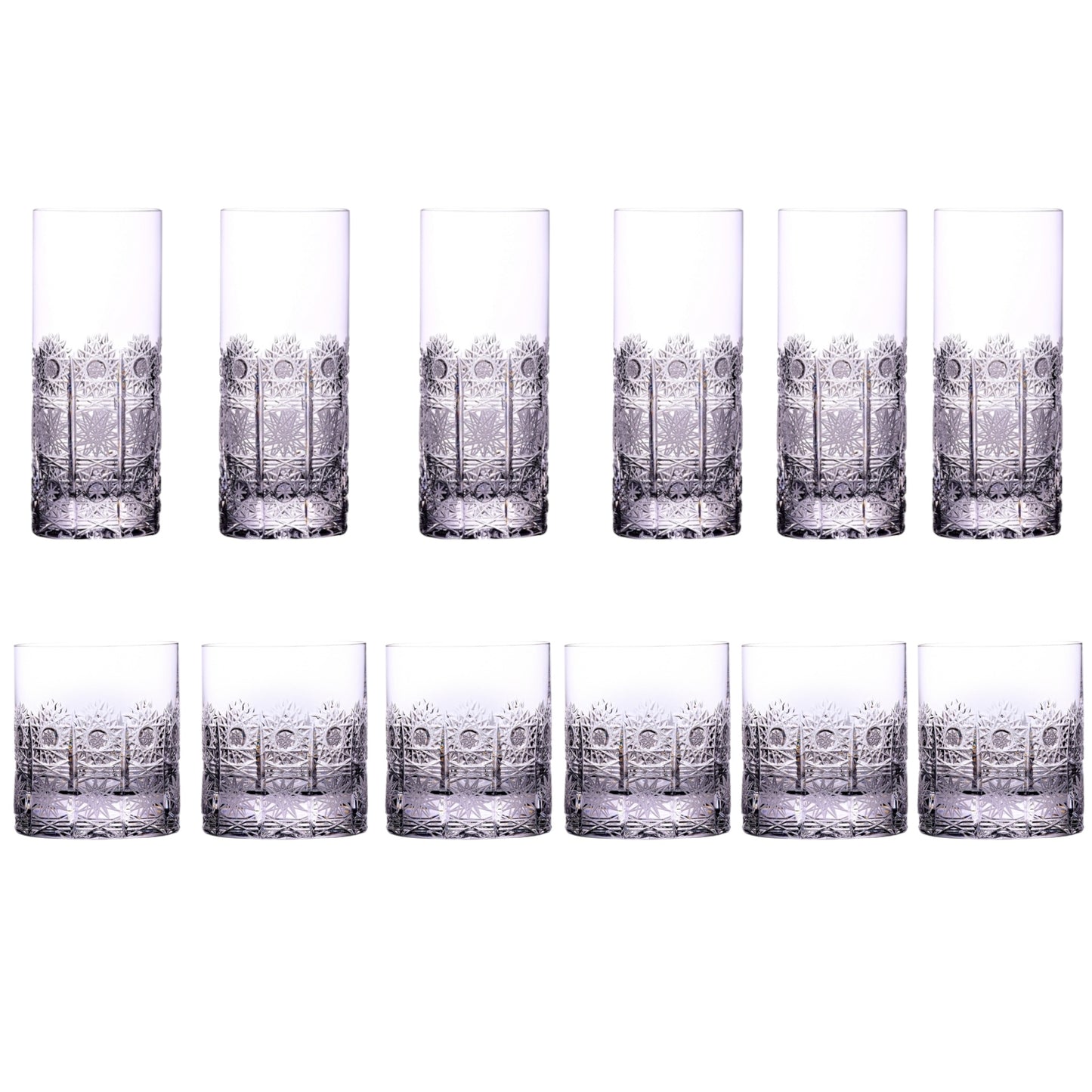 Bohemia Crystal Highball & Tumbler 12 Pieces