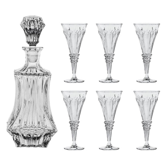 Bohemia Crystal Glass Set 7 Pieces