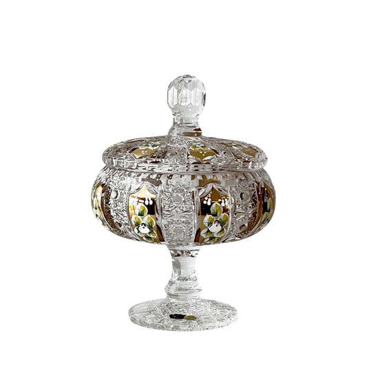Glamour Bohemia Crystal Bonboniere With Cover&Base -24x14cm