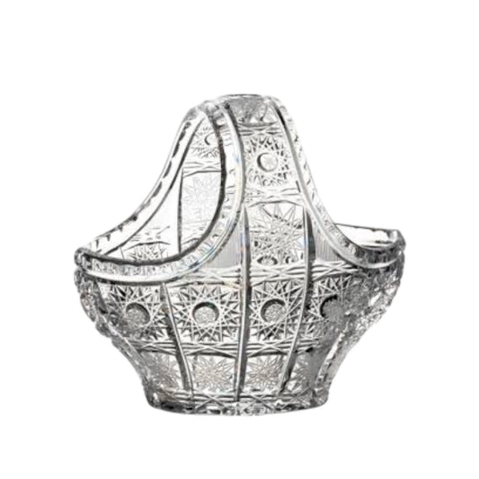 Bohemia Crystal Basket With Handle - 19x19cm