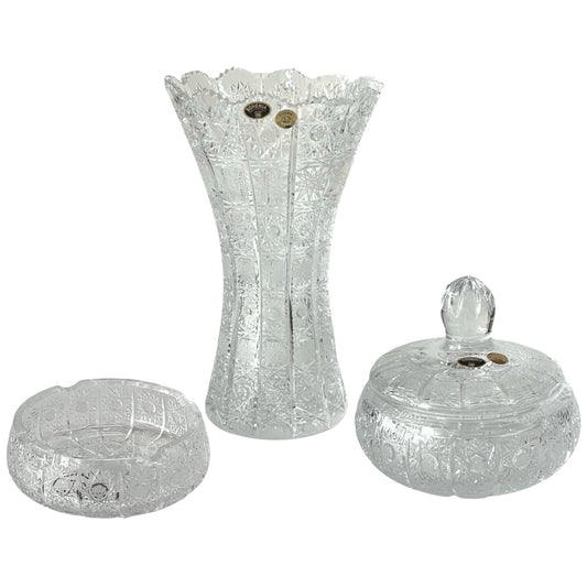 Bohemia Crystal Set Handcut 3 Pieces