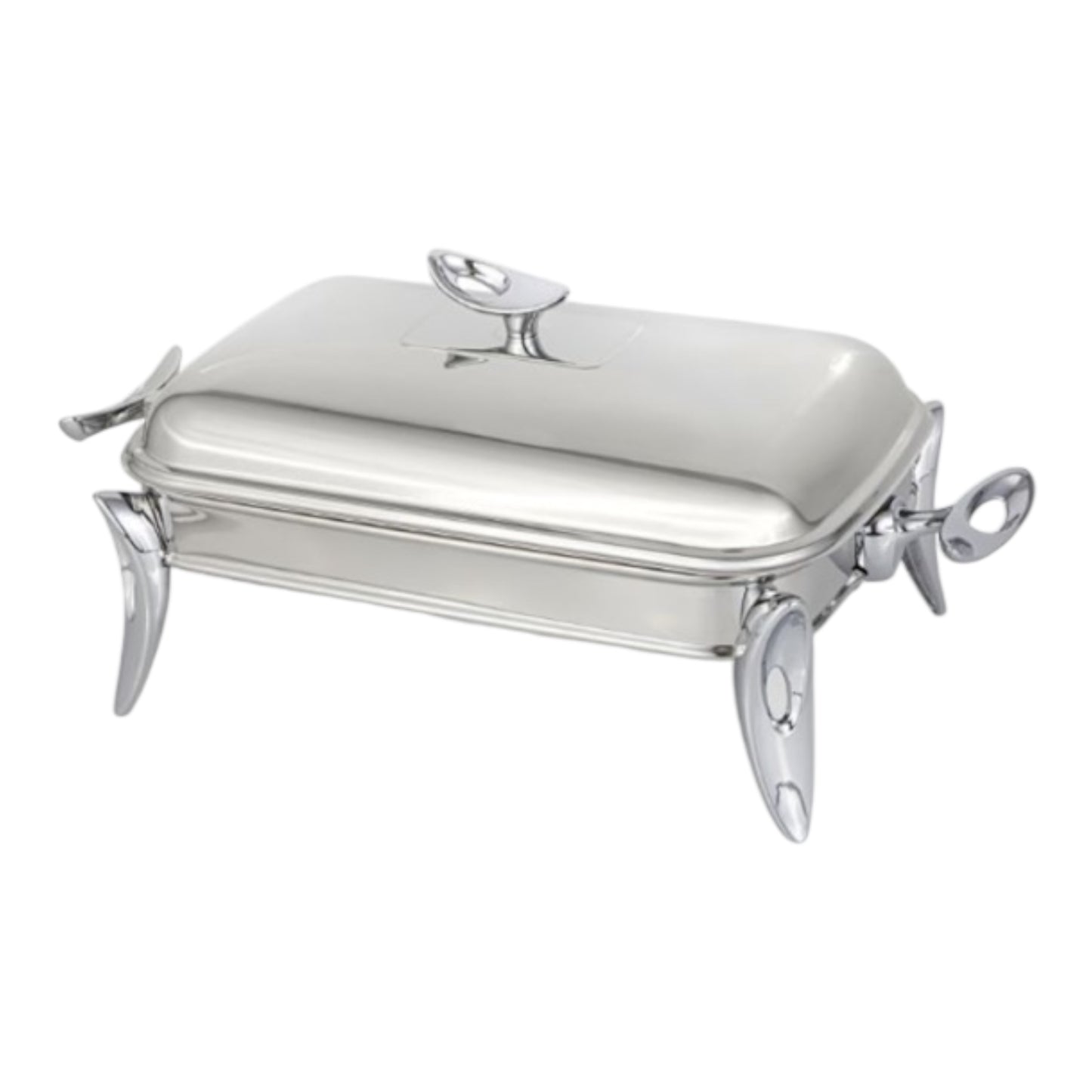 Rectangular Food Warmer With Cover & Candle - 2.2L