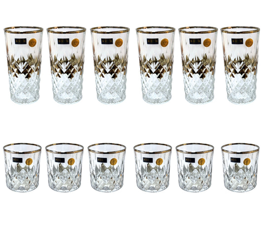 Bohemia Crystal Set 12 Pieces - Silver