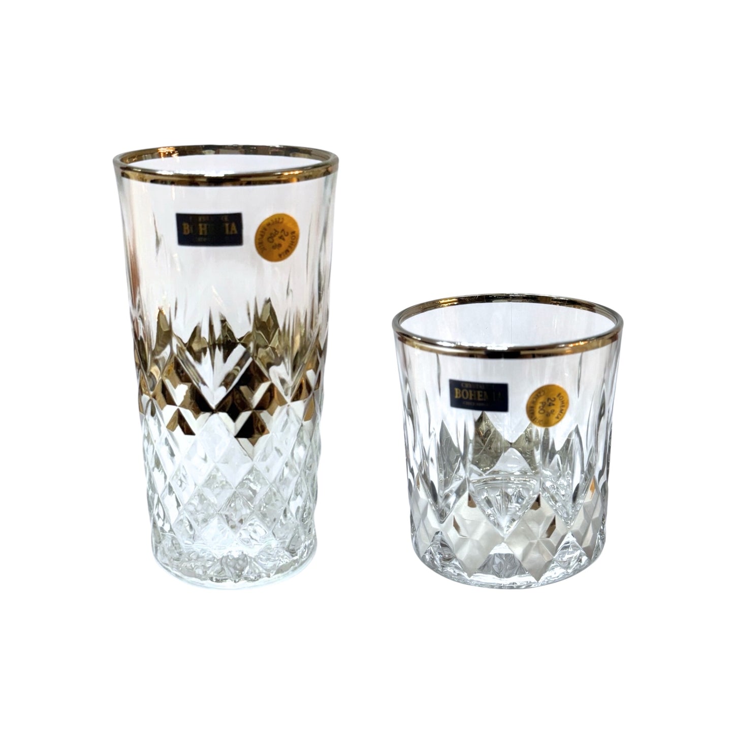 Bohemia Crystal Set 12 Pieces - Silver