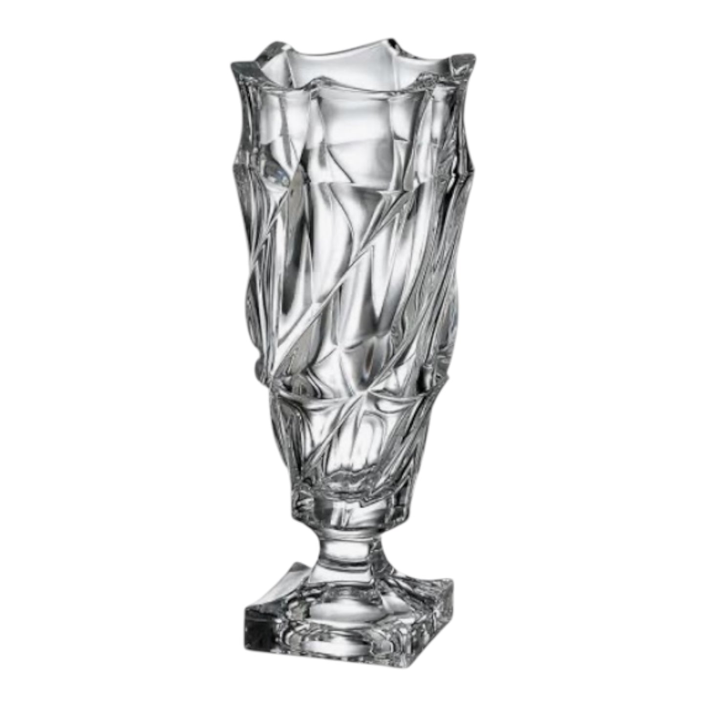 Bohemia Crystal Vase With Base - 38 cm