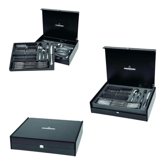 Cutlery Set Solingen - 72 Pieces - Silver Matte With Wooden Box